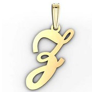 "Z" Outlined Initial Pendant
