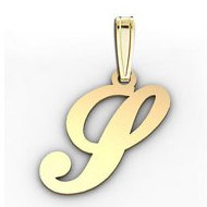 "S" Outlined Initial Pendant