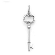 14K Key Pendant or Charm (Yellow or White Gold)