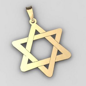  Star of David  Cut Out Pendant
