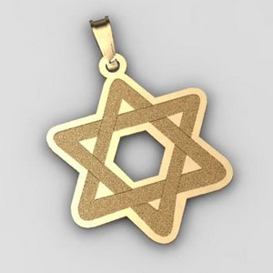  Star of David  Cut Out Pendant