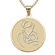 Mother and Daughter - Round Pendant