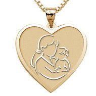 Mother and Son - Heart Pendant