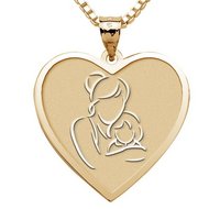 Mother and Daughter - Heart Pendant