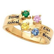 4 Stone Mother's Personalized Ring