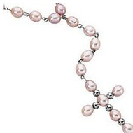 Pink Freshwater Cultured Pearl Rosary