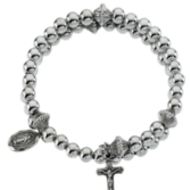 Silver Bead Rosary