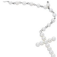 White Freshwater Cultured Pearl Rosary