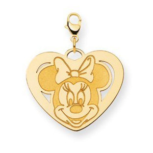 Disney Minnie Mouse Heart Lobster Clasp Large Charm