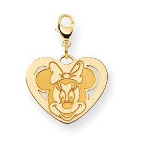 Disney Minnie Mouse Medium Heart Lobster Clasp Charm
