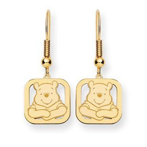 Disney Winnie the Pooh Square Shepherd Hook Earrings