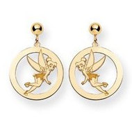 Disney Tinker Bell Dangle Post Round Earrings