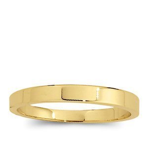 14k Yellow Gold 2mm Flat Wedding Band