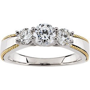 TWO TONE BRIDAL ANNIVERSARY BAND