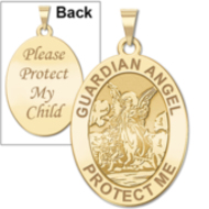 Guardian Angel "Protect My Child" Double Sided Medal  "EXCLUSIVE"