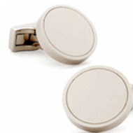 Canali Silver Round Engraveable Cufflinks canali cufflinks