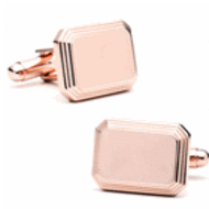 Gold Tone "Rectangular" Engraveable Cufflinks