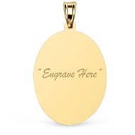 14K Yellow Gold Oval Pendant