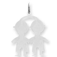 Sterling Silver Engravable Two Boys