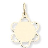 14k Yellow Gold Engravable Charm or Pendant