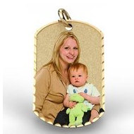 Photo Engraved Dog Tag Photo Pendant