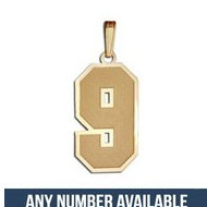 New Jersey Single Number Charm or Pendant