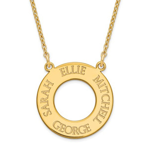 Personalized Mother s Disc with up to 4 Names   Chain Included