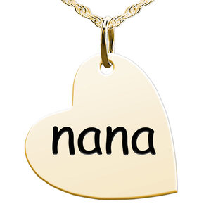 Nana Sideways Heart Shaped Charm