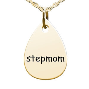 Stepmom Teardrop Shaped Charm