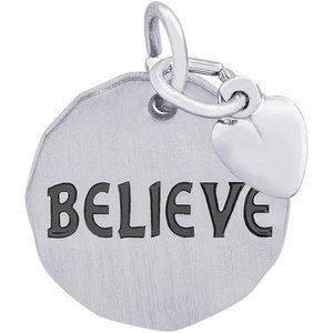 BELIEVE TAG W HEART ENGRAVABLE