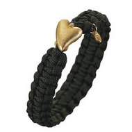 Soldier to Soldier Sterling Silver Heart with Diamond Bracelet