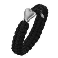 Soldier to Soldier Sterling Silver Heart with Diamond Bracelet