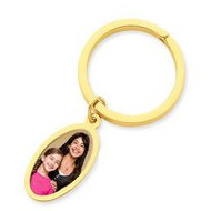 Photo Engraved Oval Key Chain