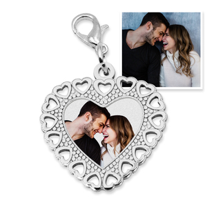 Photo Engraved Small Heart Charm