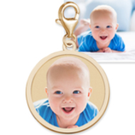 Petite Round with Border Photo Charm