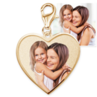 Petite Heart with Border Photo Charm For Bracelet