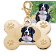 Dog Bone Photo Charm For Bracelet