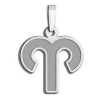 Aries Symbol Outline Charm or Pendant