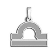 Libra Symbol Outline Charm or Pendant