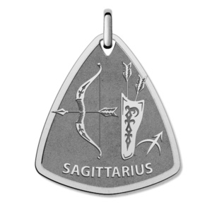 Sagittaurius Symbol Shield Pendant or Charm