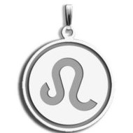 Leo Symbol Round Charm or Pendant