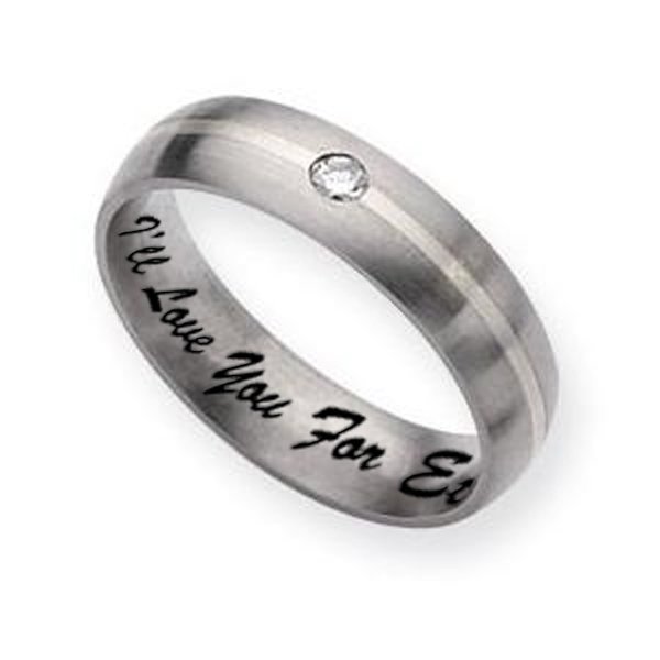 Promise Rings For Men Brushed men's promise ring