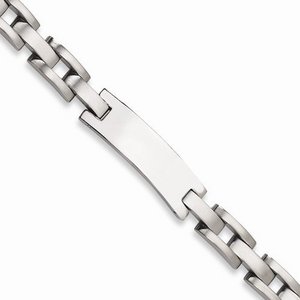 Custom Engraved Stainless Steel Men s Brushed ID Bracelet