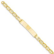 14k Yellow Gold Anchor ID Bracelet