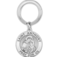 Saint Anthony Religious Engravable Keychain