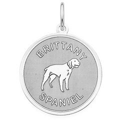 Brittany Spaniel Disc Charm or Pendant