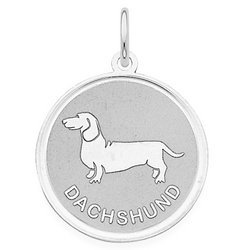 Dachshund Disc Charm or Pendant