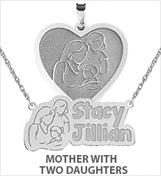 Mother with Two Daughters Pendants