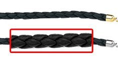 1.5mm Women’s Black Leather Chain
