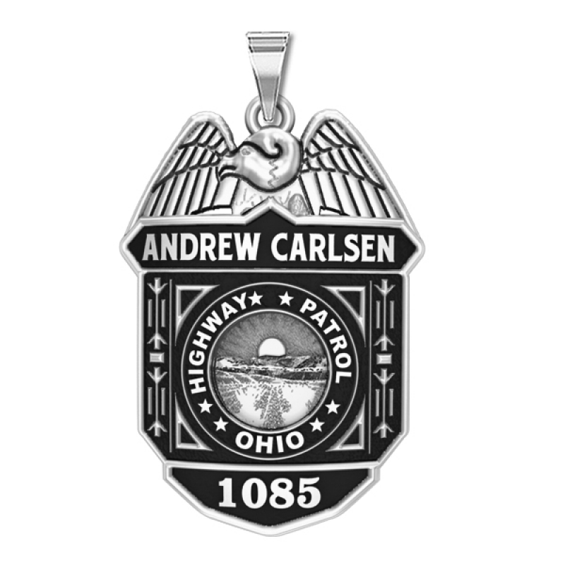 Personalized Ohio Highway Patrol Police Badge or Ohio State